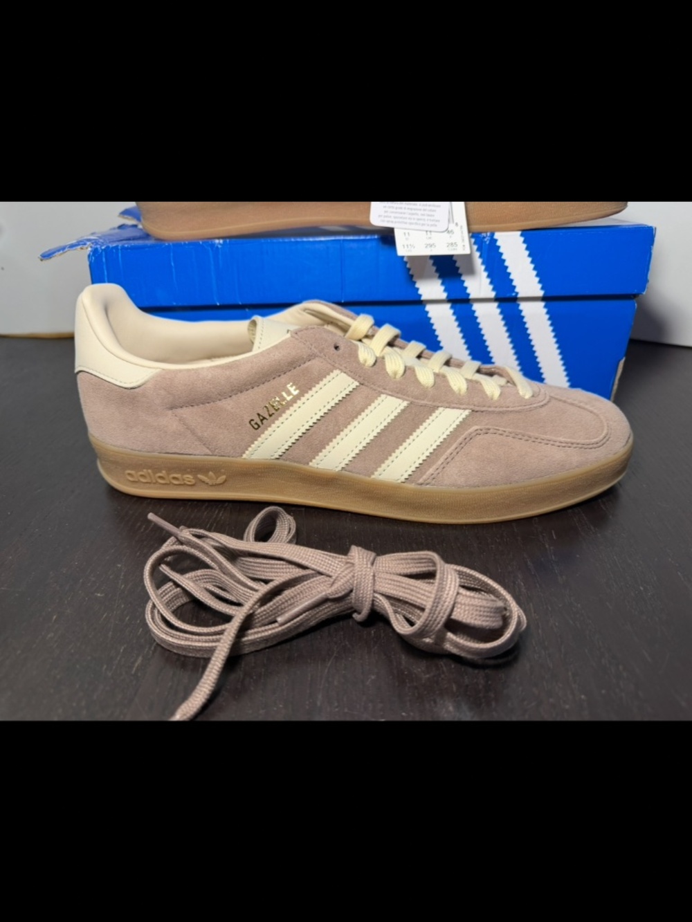 Adidas Gazelle Indoor Shoes Sneakers Trace Brown/Warm Vanilla/Gum Mens 11.5M